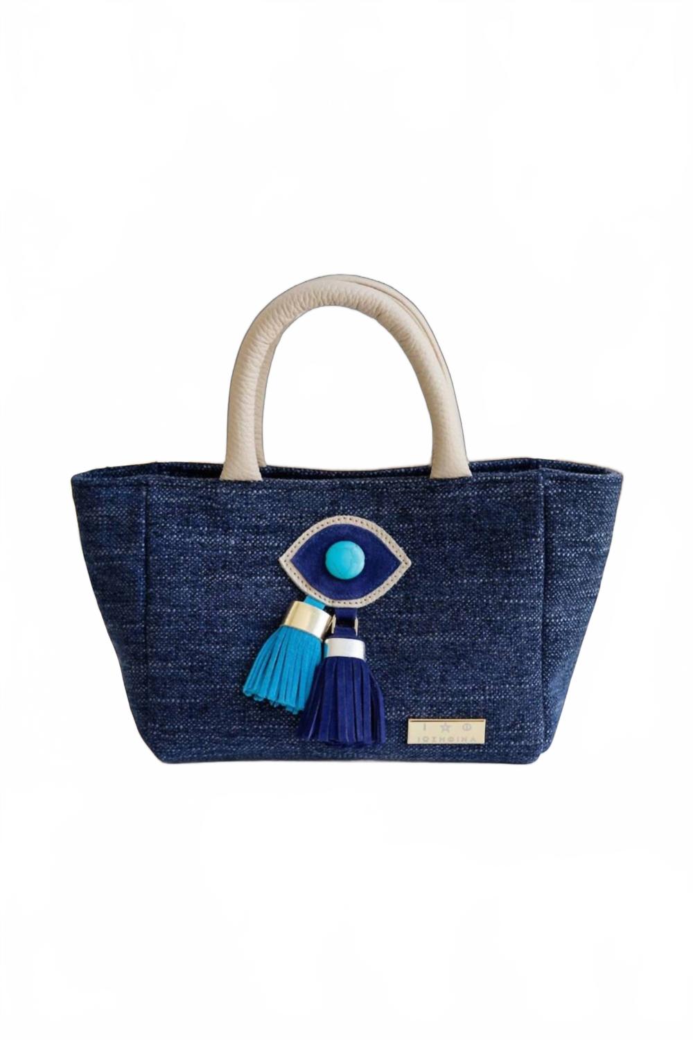 

Мини-сумка-тоут Miriam из джинсовой ткани Iosifina stars, denim