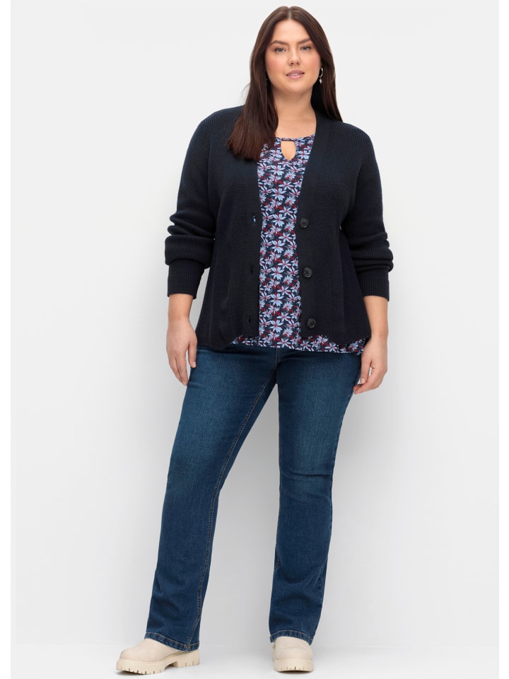 

Джинсы sheego, темно-синий деним