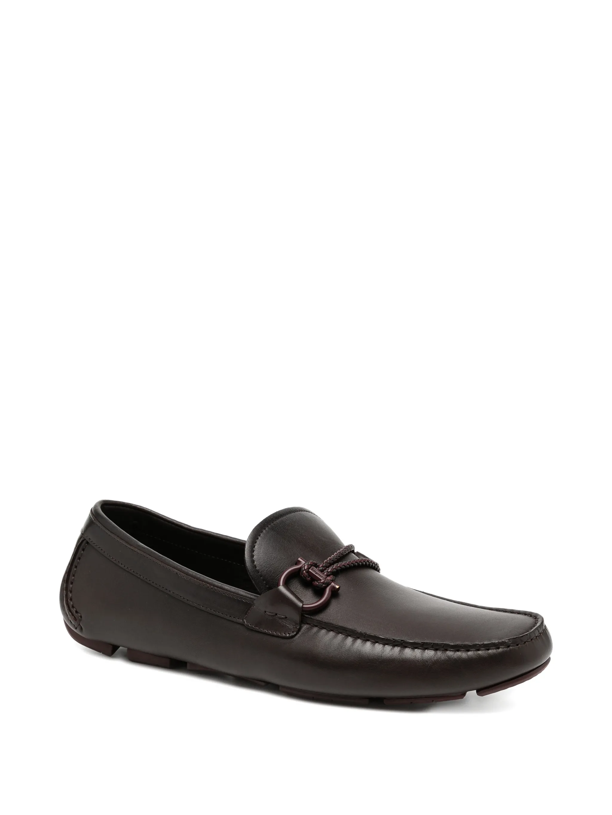 Кожаные мокасины Gancini Ferragamo, коричневый — фото 2