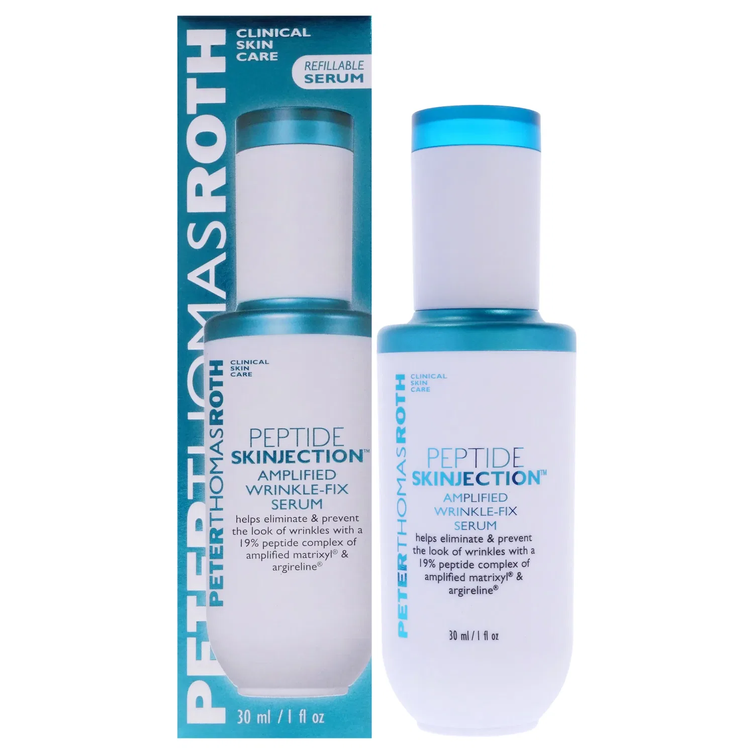 Сыворотка для разглаживания морщин Peptide Skinjection Amplified Wrinkle Fix Serum от Peter Thomas Roth, подходит как для мужчин, так и для женщин - 28 г (многоразовый флакон), 1 Oz