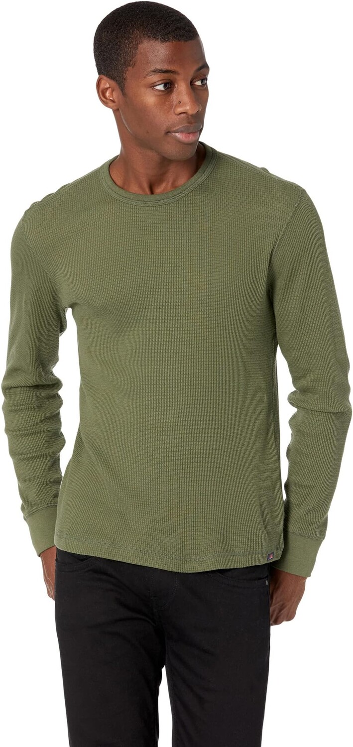 

Рубашка Faherty Legend Waffle Crew, цвет Olive Surplus