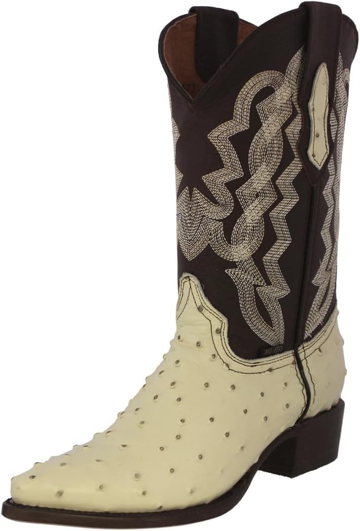 

Мужские вестерн-бутсы Texas Legacy белого цвета с принтом из кожи страуса J Toe