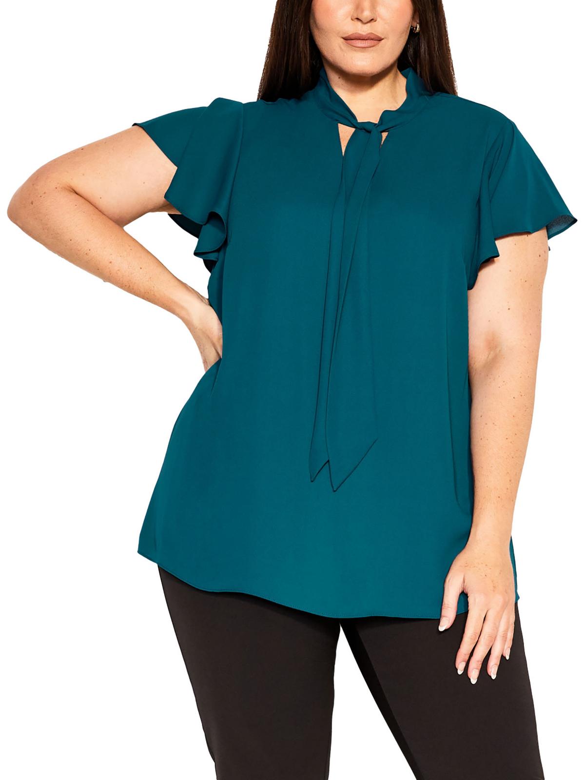 

Женская однотонная блузка City Chic, цвет teal