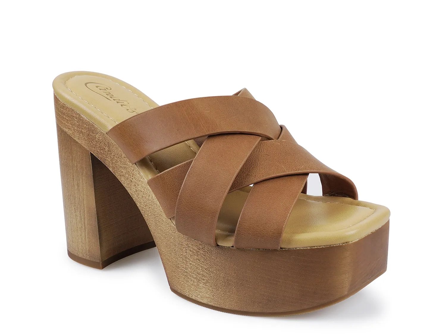 Сандалии Candie's Marlie Platform Sandal, Tan Leather