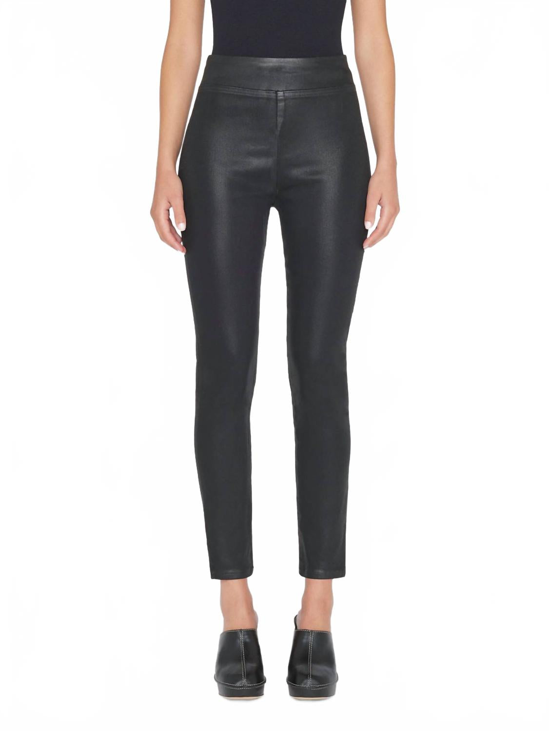 

Женские скинни джинсы The Jetset укороченные в черном покрытии FRAME