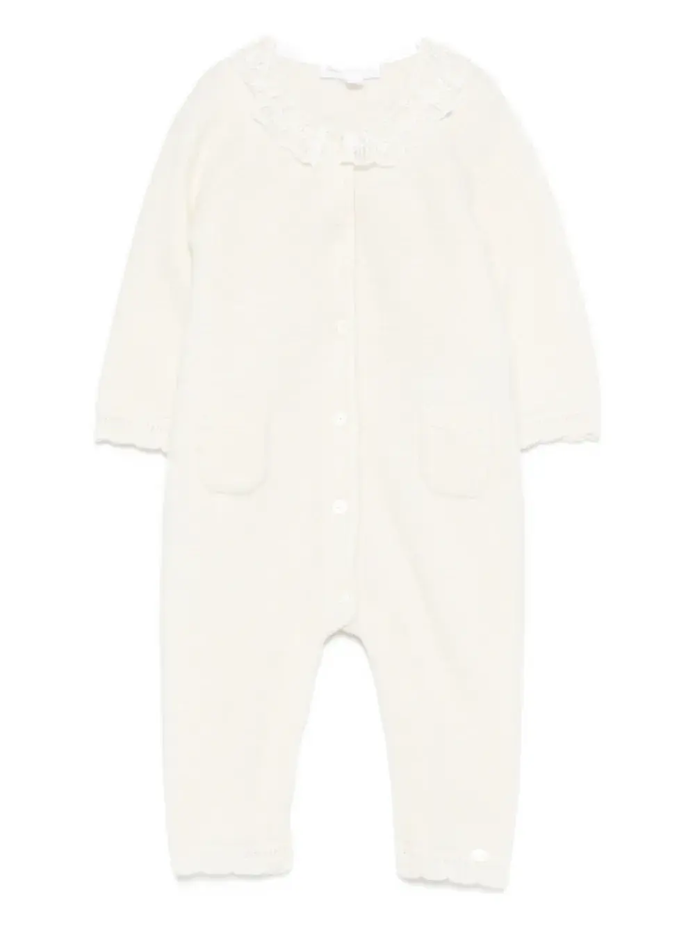 

Комбинезон с кружевным воротником Tartine Et Chocolat, белый