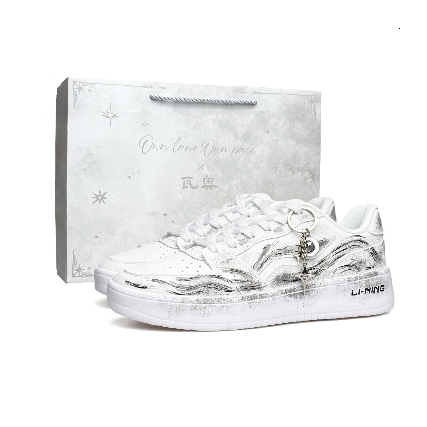 

Acer Truncatum нескользящие, устойчивые к истиранию, увеличивающие рост низкие кроссовки для скейтбординга unisex LINING, белый серый