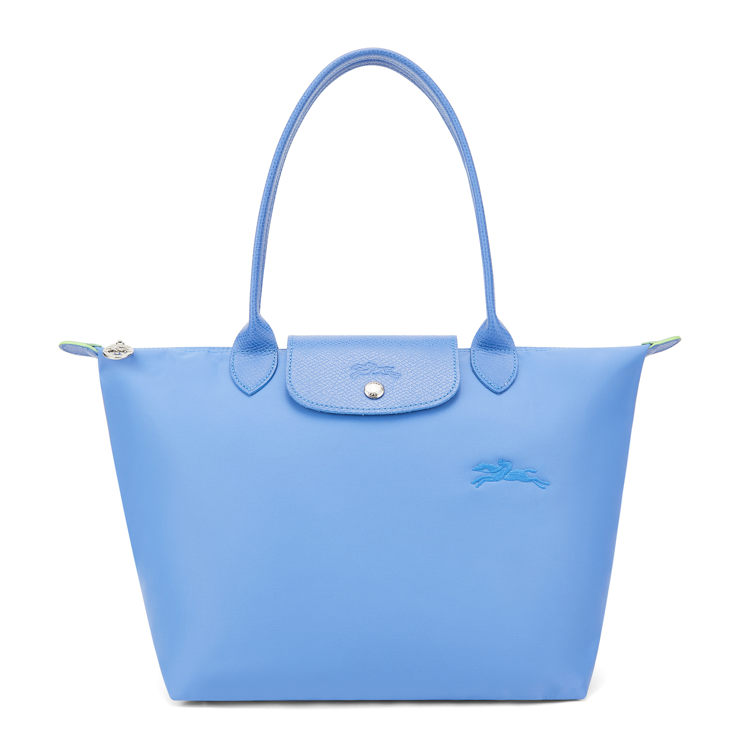 

Сумка-шопер из холщовой ткани женская голубая LONGCHAMP