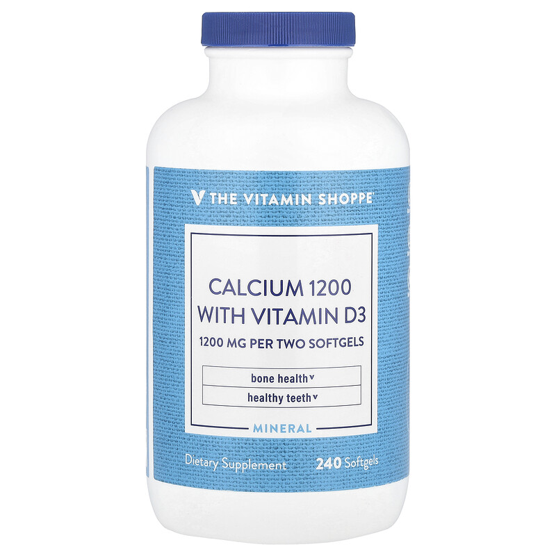 

The Vitamin Shoppe, Calcium1200 с витамином D3, 240 мягких таблеток