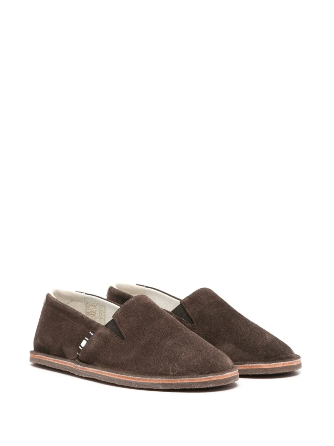 

Замшевые мокасины Brunello Cucinelli Kids, коричневый