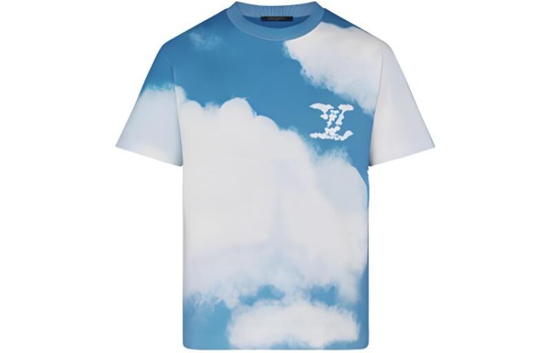

Футболка LV Heaven On Earth Blue Sky White Clouds Louis Vuitton, голубой