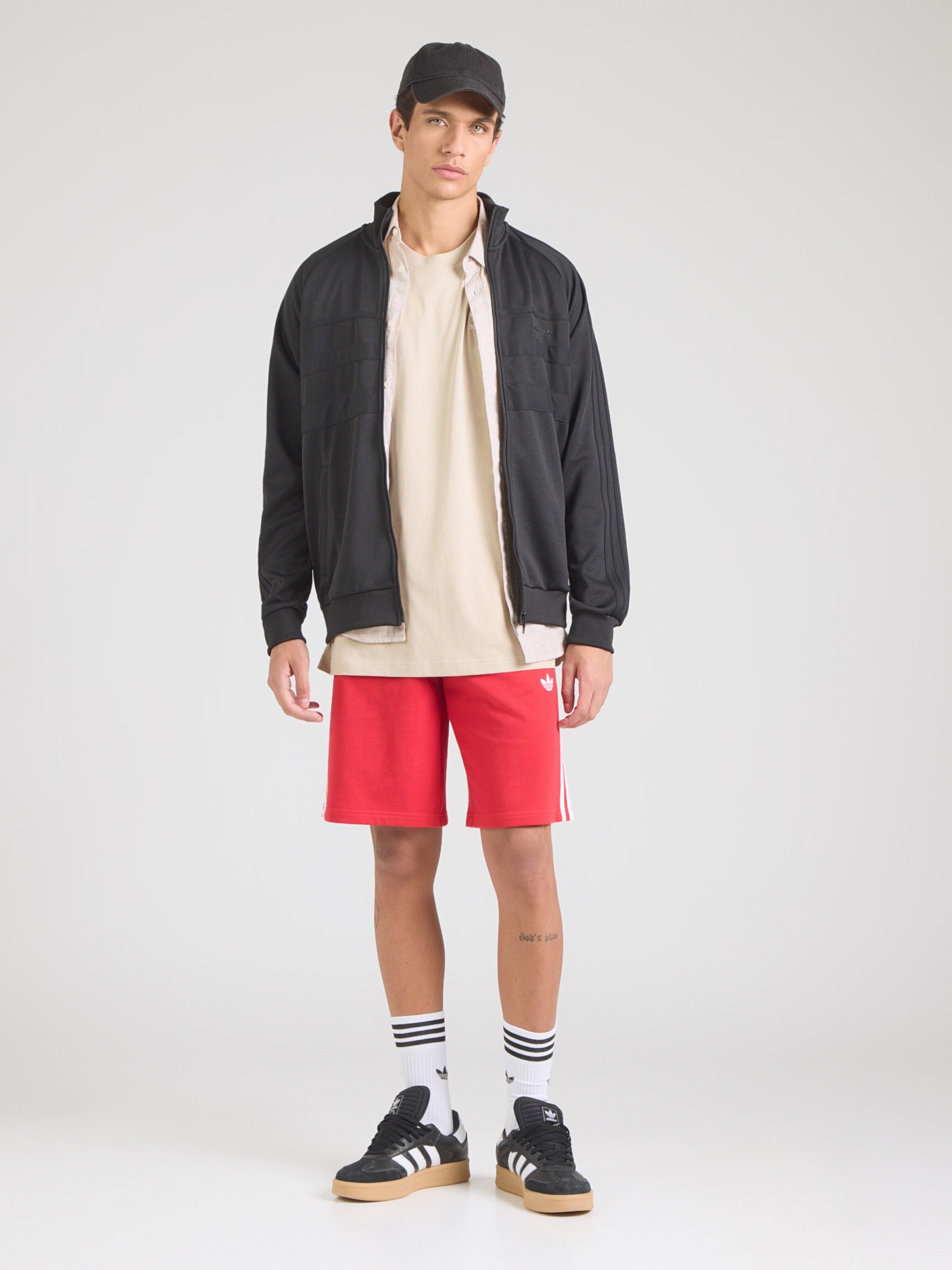 Adidas Originals Футболка 'Trefoil Essentials' в бежевом цвете — фото 4