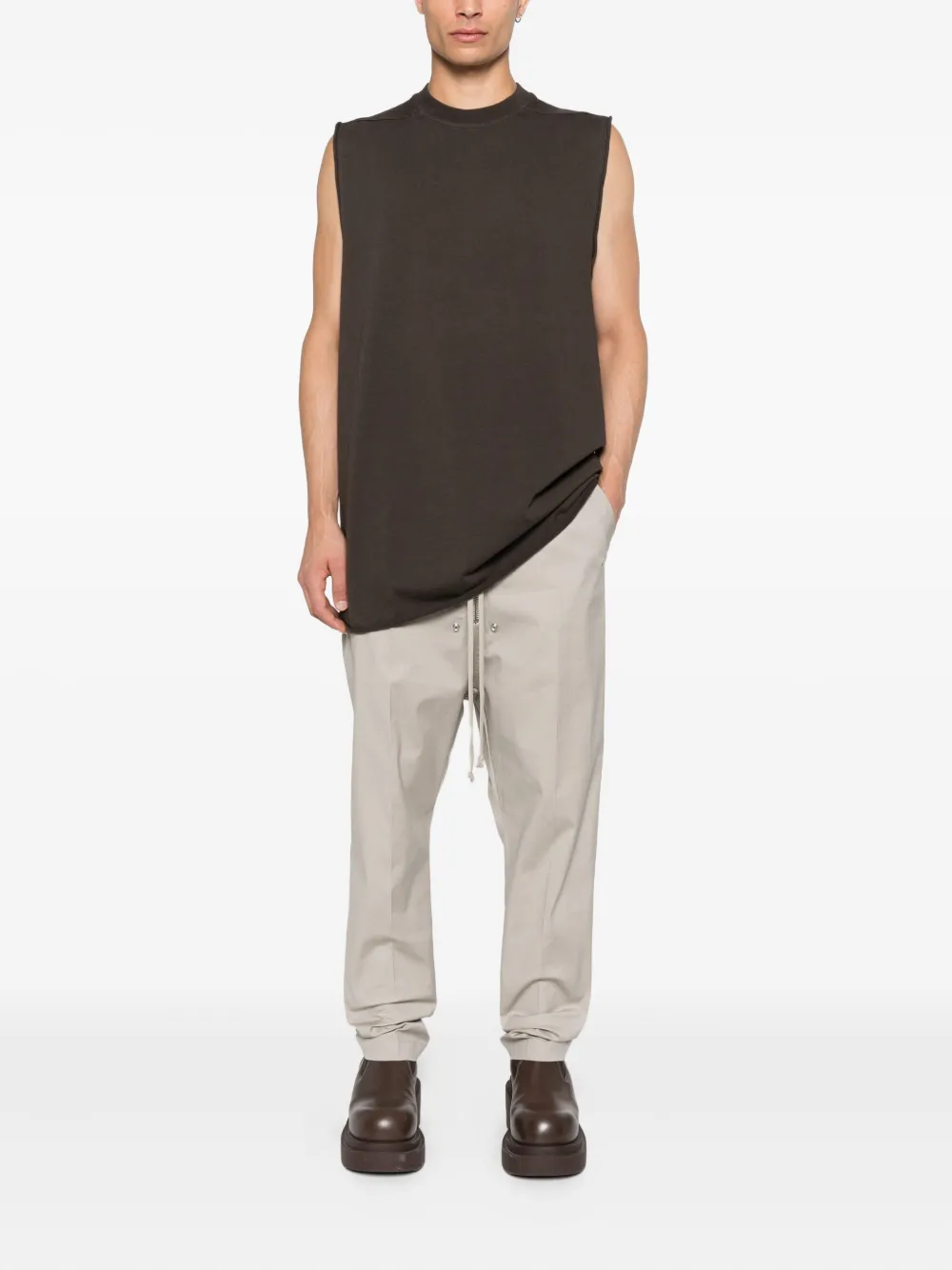 Жилет Jumbo с необработанными краями Rick Owens, серый — фото 2