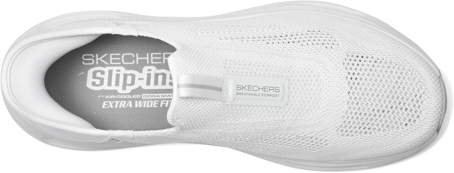 Мужские кроссовки Skechers Max Cushioning Glide Step Euclid Hands Free без шнурков, белый — фото 2