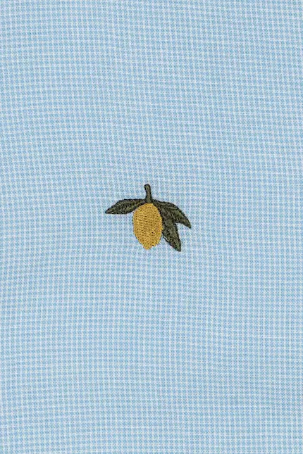 Рубашка детская хлопковая Fran Shirt GOTS Konges Sløjd, синий — фото 4