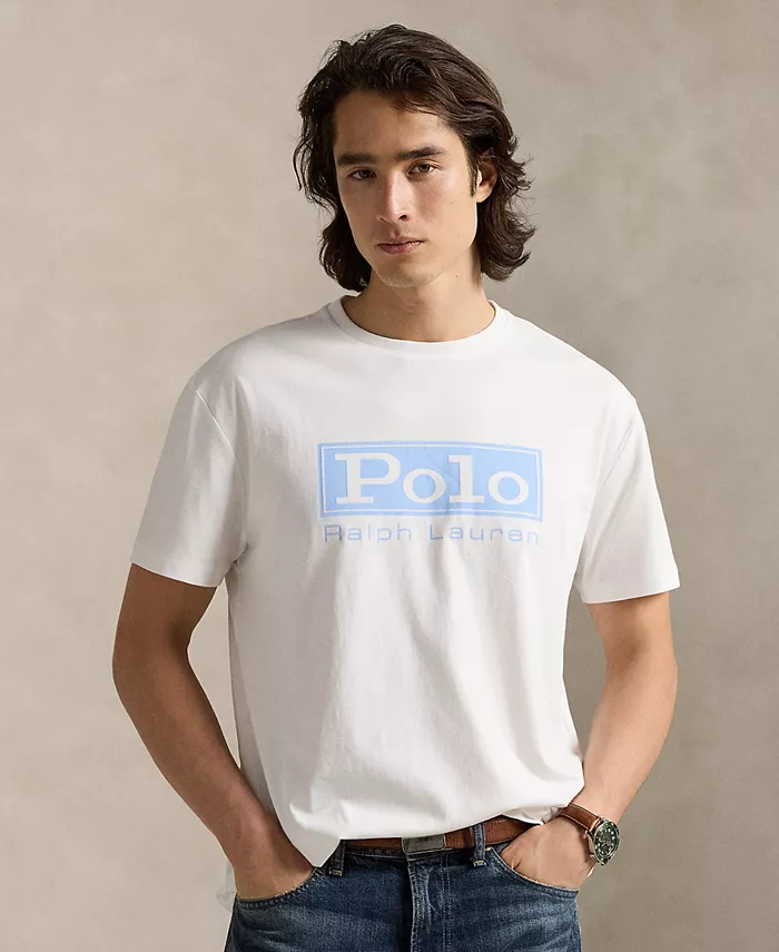 

Мужская футболка с принтом Classic-Fit из джерси Polo Ralph Lauren, белый