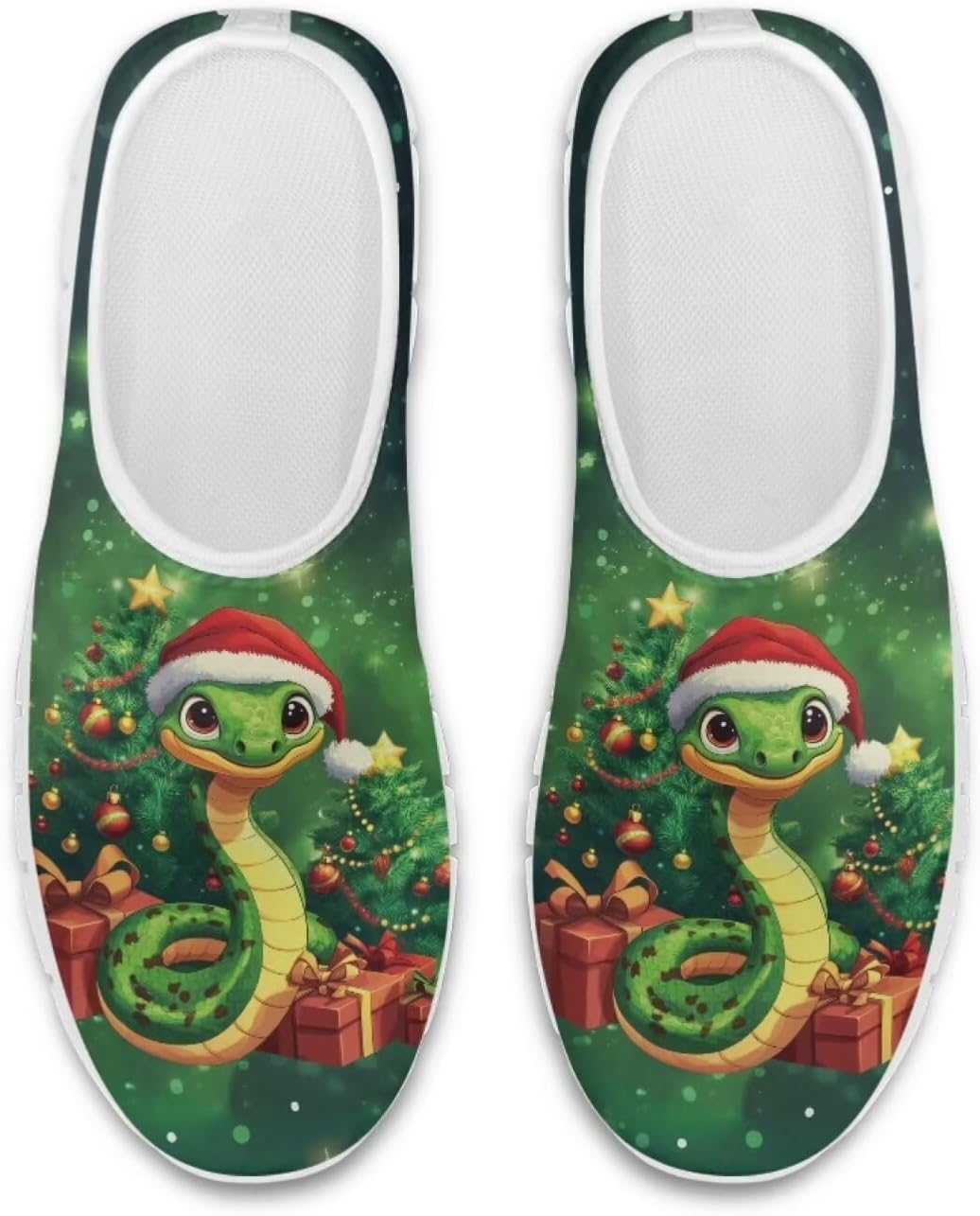 

Кроссовки Belidome для женщин и мужчин, взрослые теннисные, слипоны, повседневные, легкие тренировочные, Christmas Snake