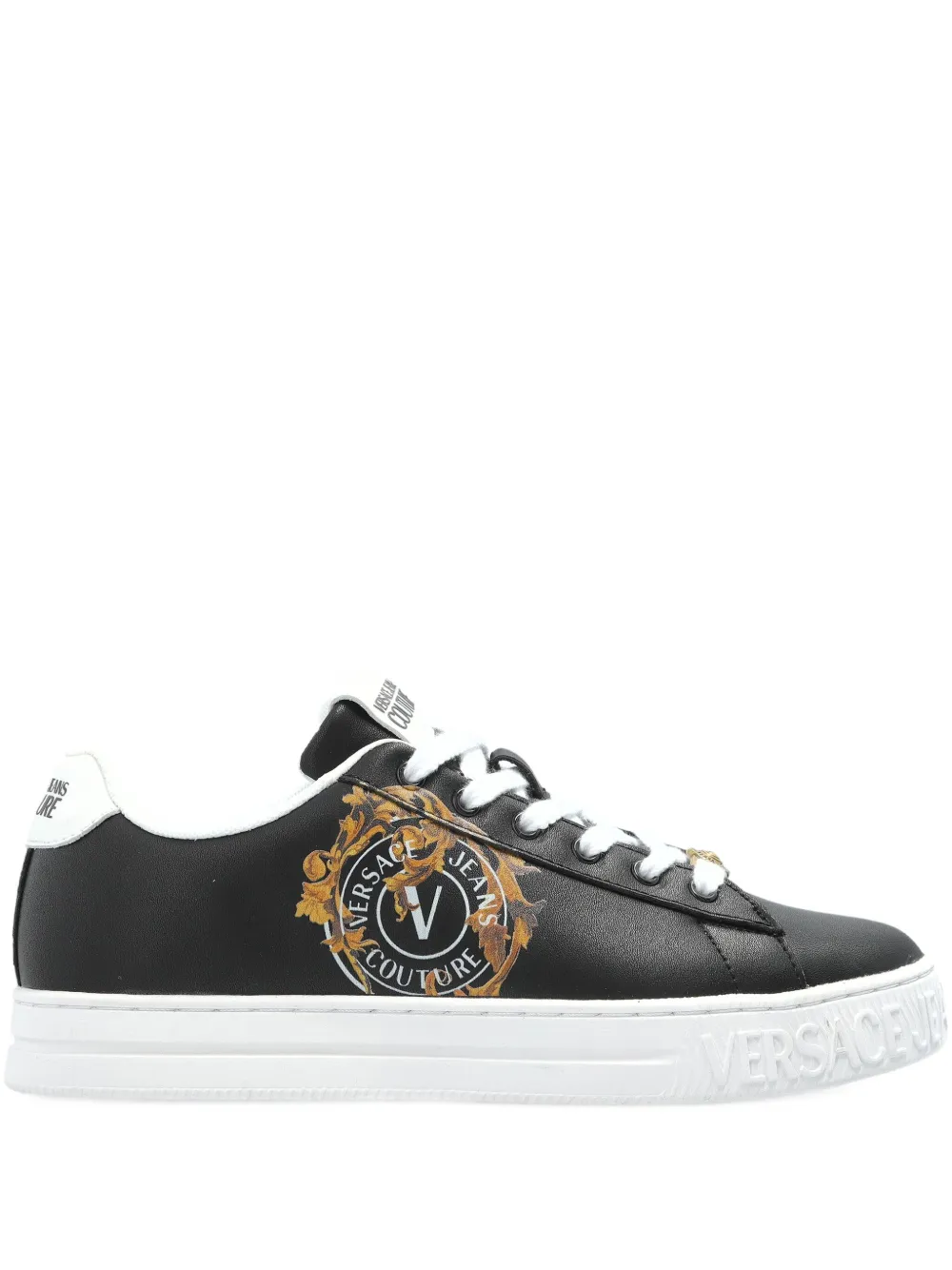 Кроссовки с логотипом Versace Jeans Couture, черный