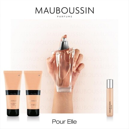 Prestige 2023 Pour Elle Eau De Parfum 100 мл гель для душа 90 мл лосьон для тела 90 мл и спрей для путешествий 20 мл, Mauboussin — фото 3
