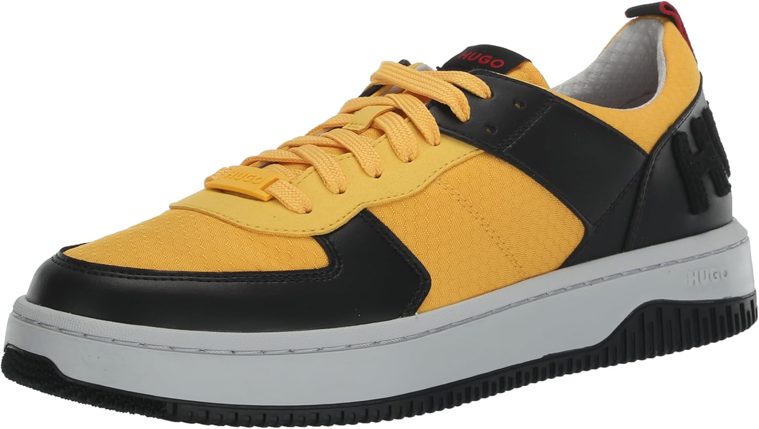 

Мужские кроссовки Hugo Mens Kilian в ретро-стиле с двухцветным дизайном, черный/желтый