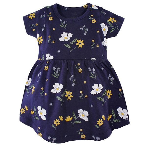 Платье для девочки Infant and toddler, короткий рукав, хлопок, 2 шт, night blooms Hudson Baby — фото 2