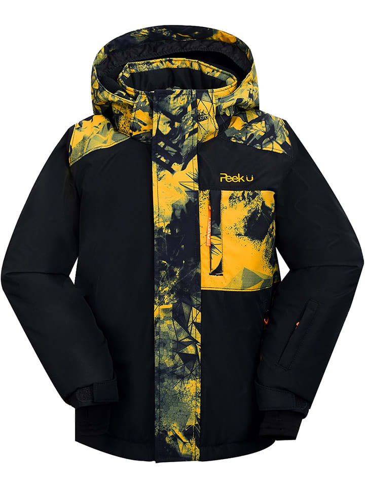 

Peek U Зимняя куртка "Finlo" в черно-желтом цвете