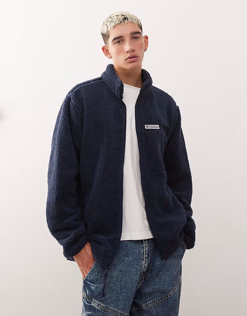 

Флисовая кофта Rugged Ridge с высоким ворсом и молнией, темно-синего цвета Columbia