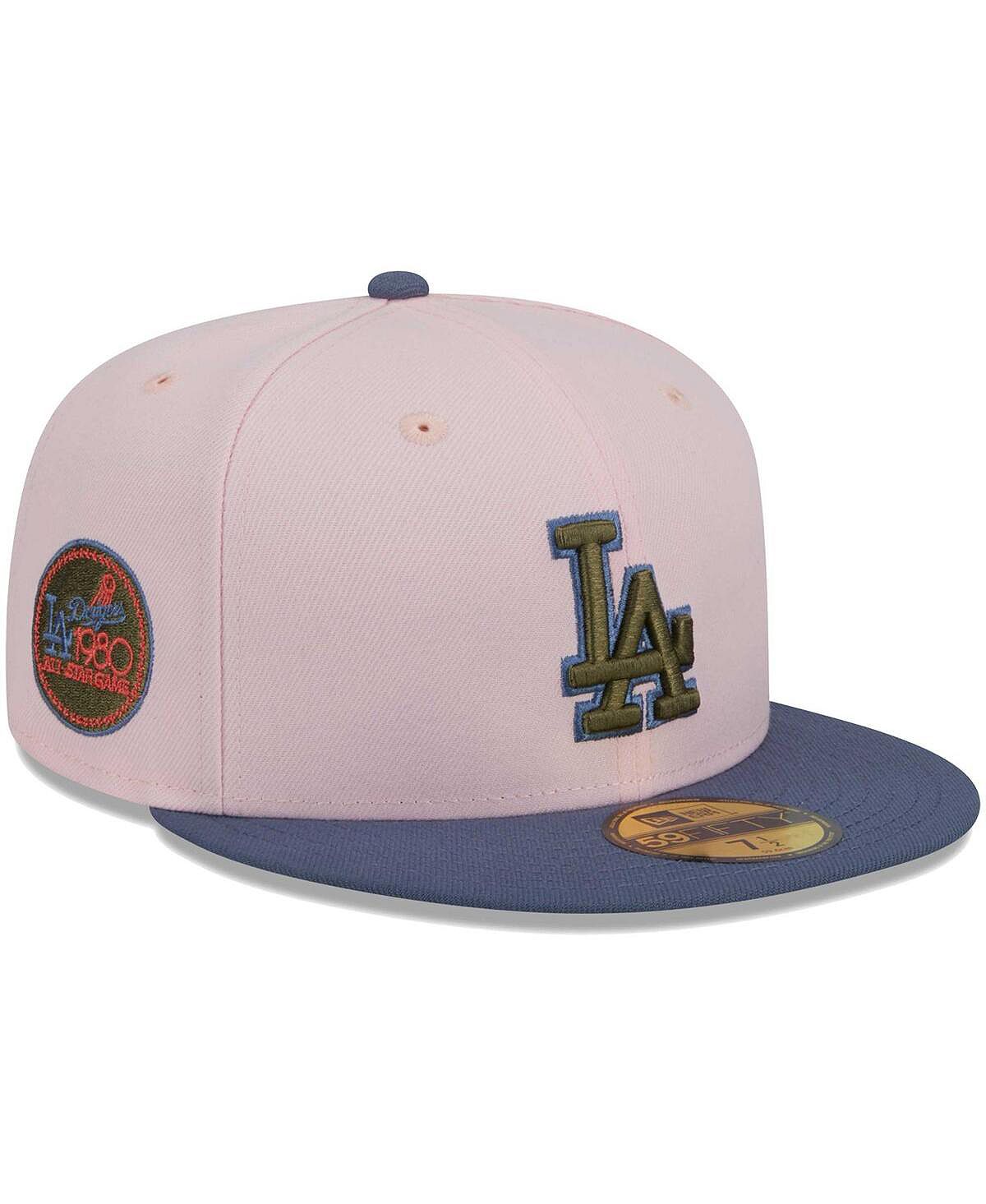 

Мужская розовая, синяя приталенная шляпа Los Angeles Dodgers Olive Undervisor 59FIFTY New Era