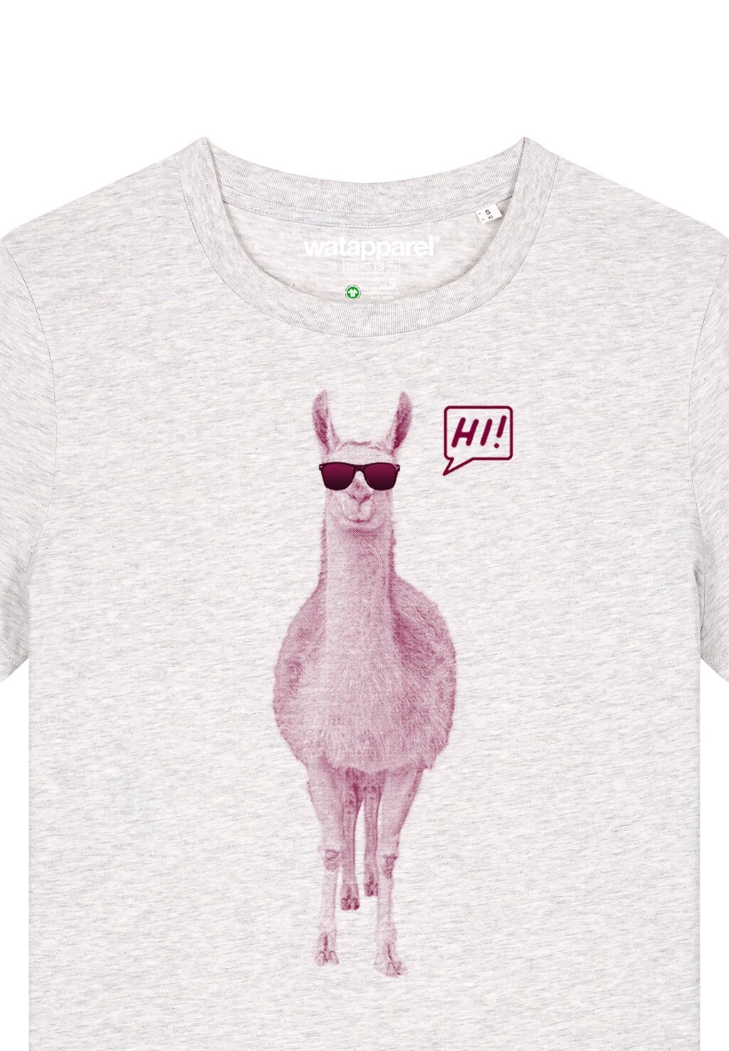 

Футболка с принтом LAMA SAGT HI watapparel, серый