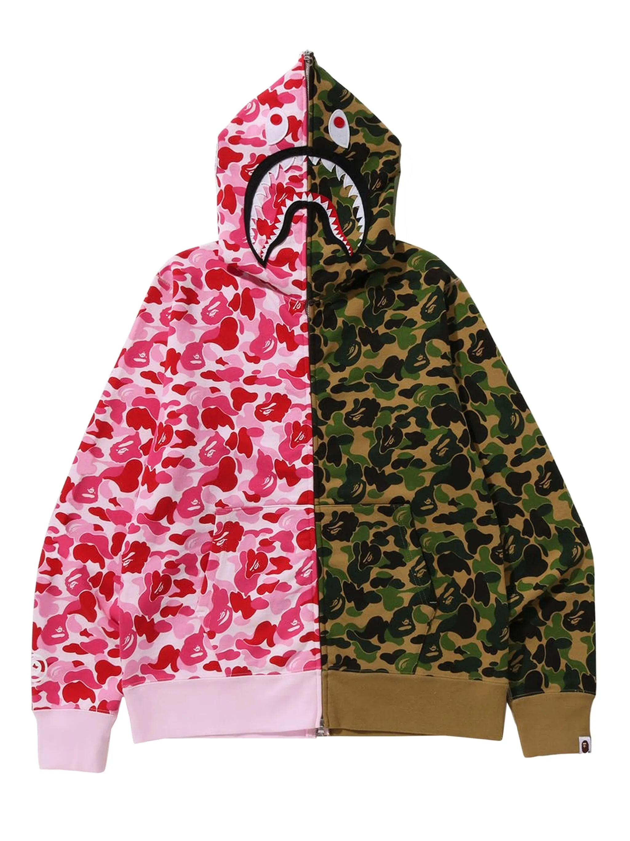 

Худи Abc Camo Separate Shark на молнии A Bathing Ape, розовый
