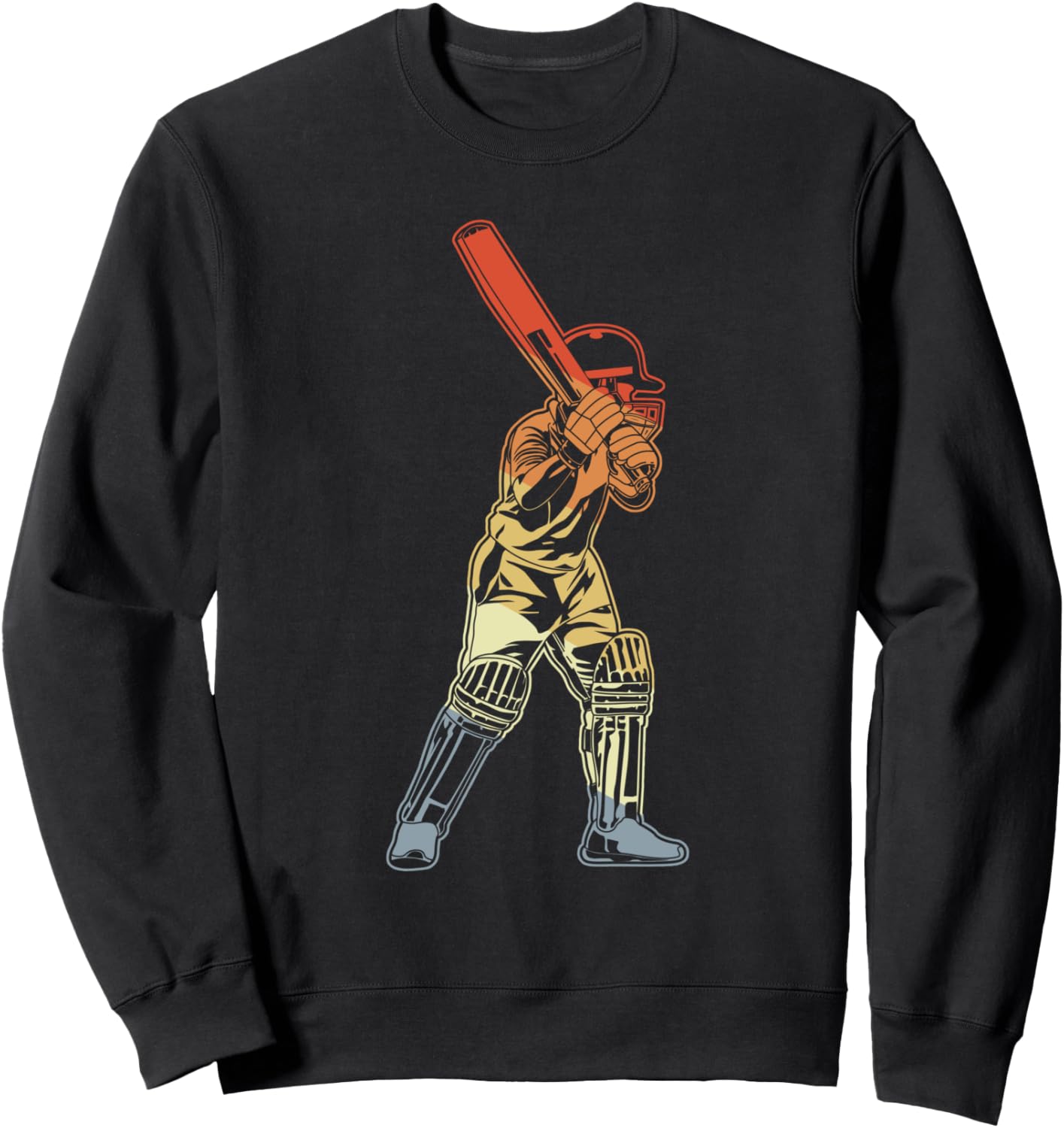 

Ретро-толстовка для крикета с изображением игрока в крикет Bat & Ball Game Graphic T-Shirt & Giveaway, черный