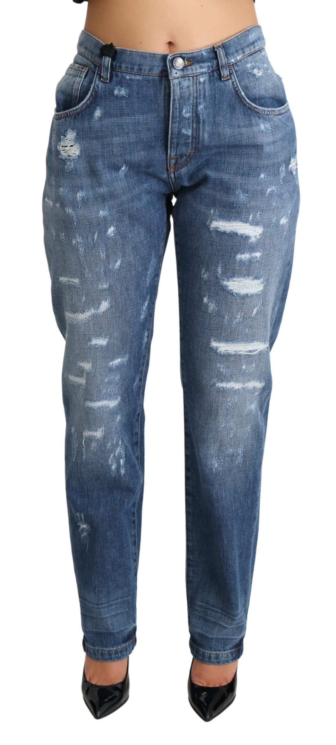 

Джинсы Couture Denim с завышенной талией Dolce & Gabbana, синий