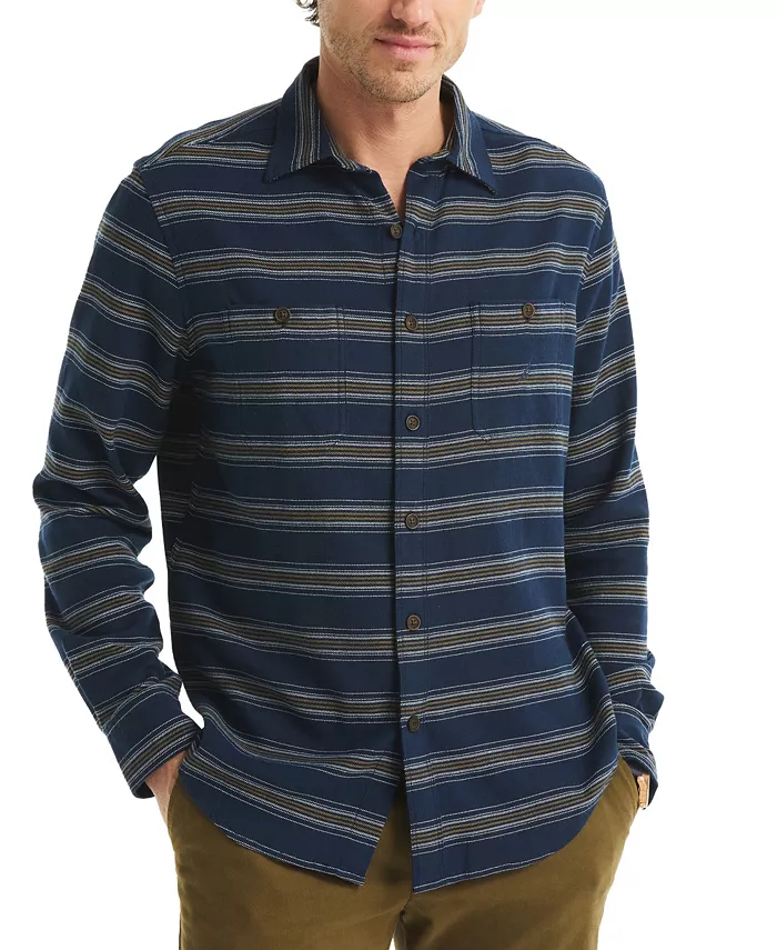 

Мужская рубашка с прямым воротником в клетку Nautica, синий