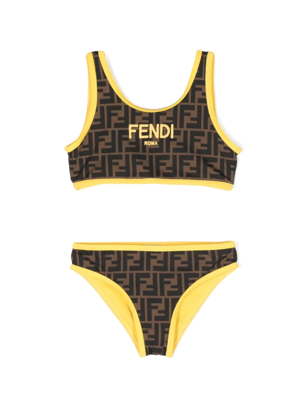 

Бикини с логотипом FF Fendi Kids, коричневый