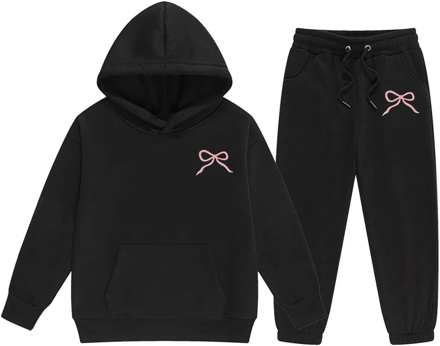 Детский спортивный костюм из футера, Generic, 2 предмета, Black — фото 2