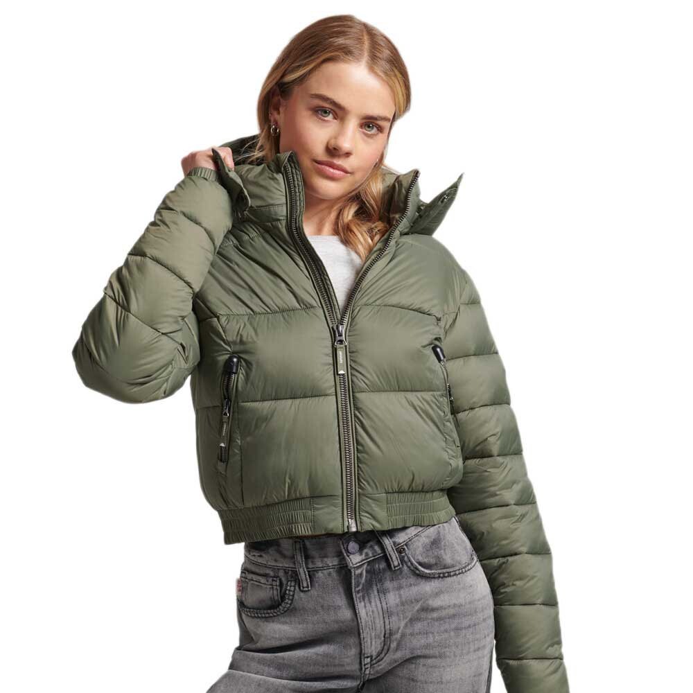 

Куртка Superdry Crop, зеленый