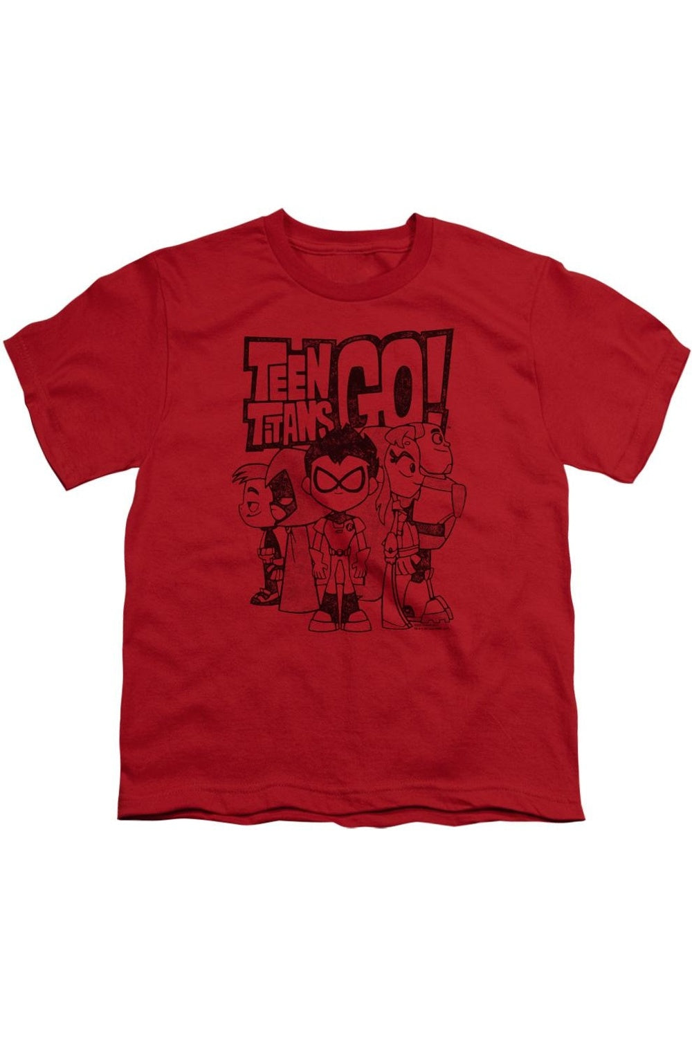 

Футболка с коротким рукавом Teen Titans Go Team Up для детей Gildan, красный