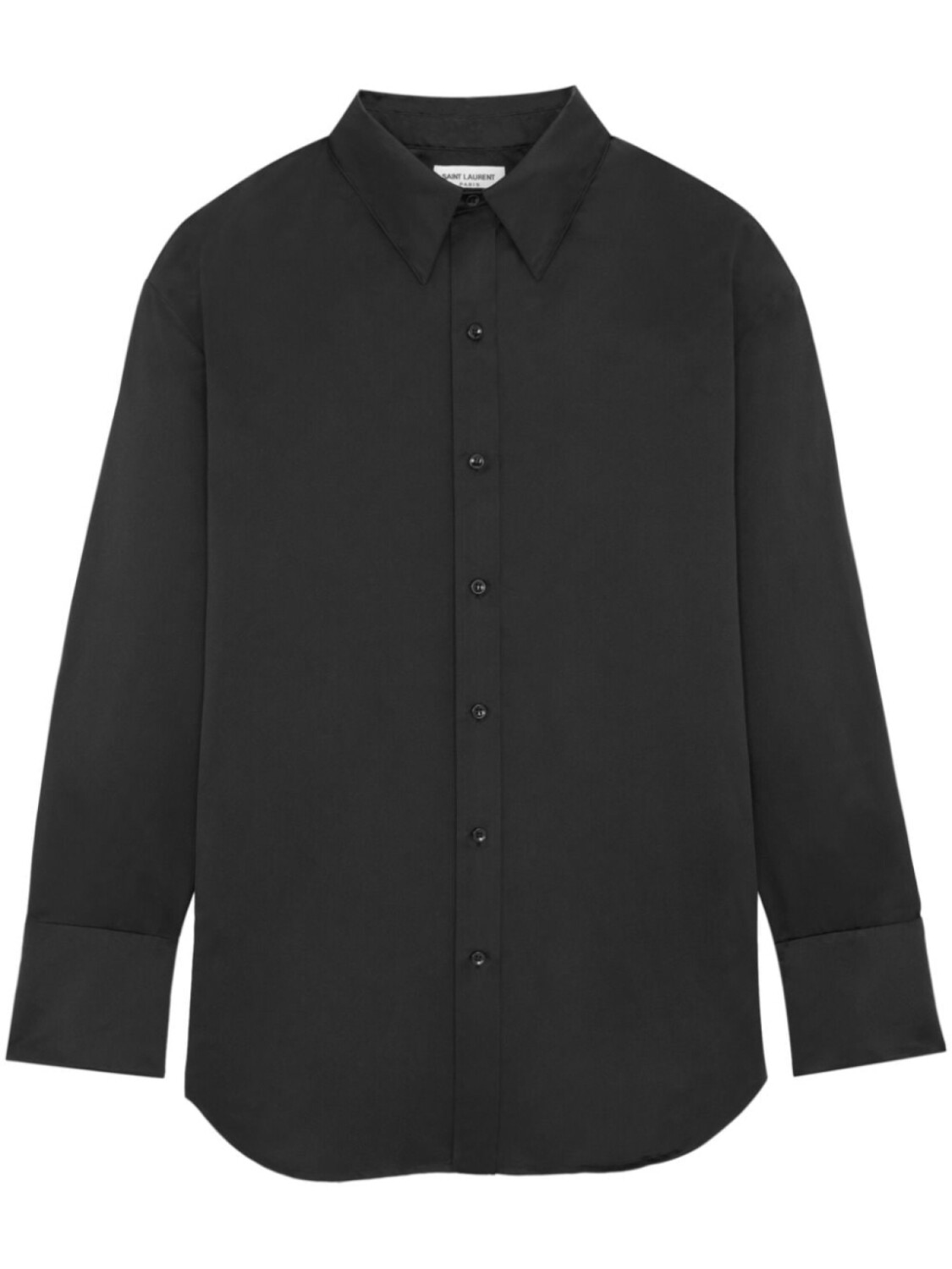 

Saint Laurent шелковая рубашка с длинными рукавами, черный