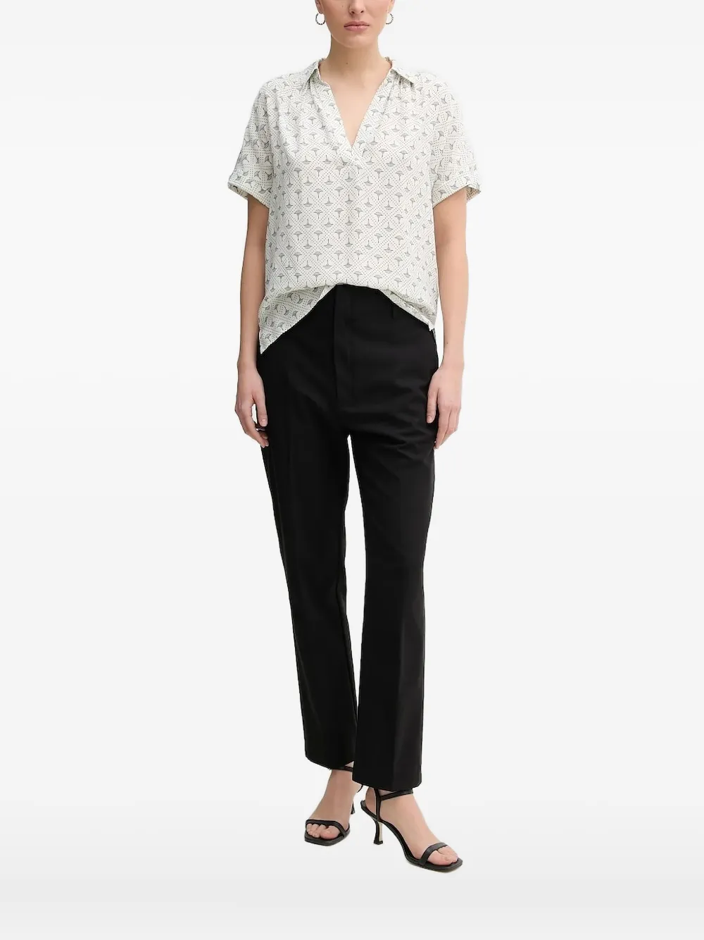 

Блузка с короткими рукавами и цветочным принтом Joop!, белый