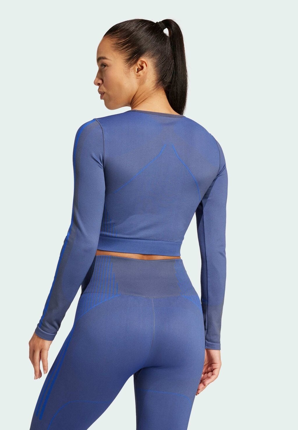 

Рубашка с длинным рукавом SEAMLESS KNIT LONG SLEEVE adidas, синий