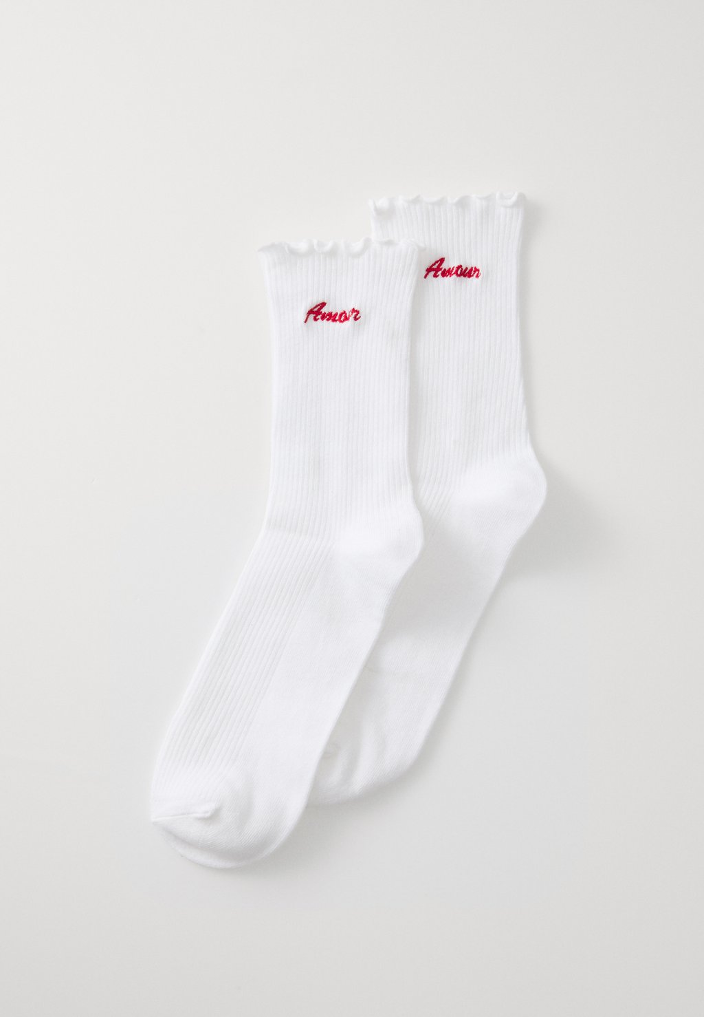 

Носки EMBROIDERY LETTUCE EDGE 2 PACK Lindex, белый