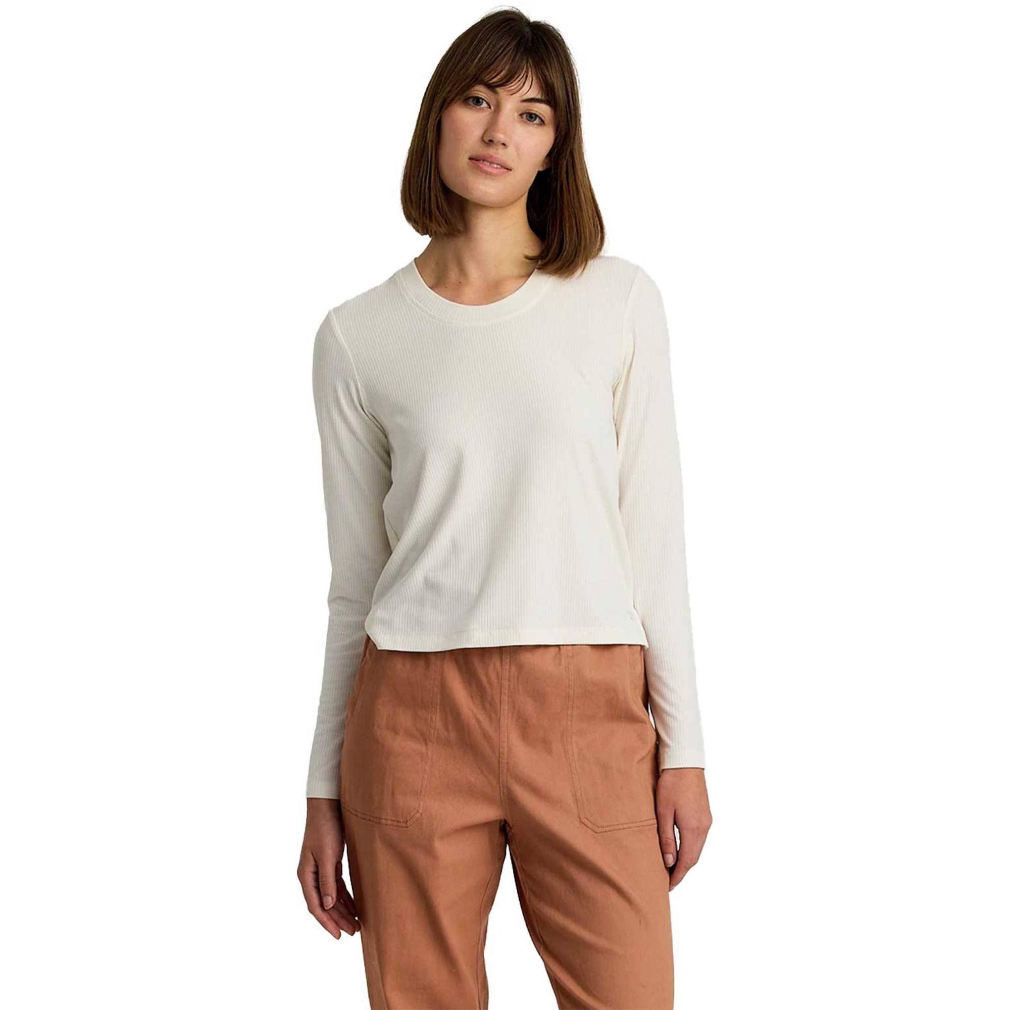 

Женская рубашка с длинными рукавами из ребристого бамбука Free Fly, Sea Salt