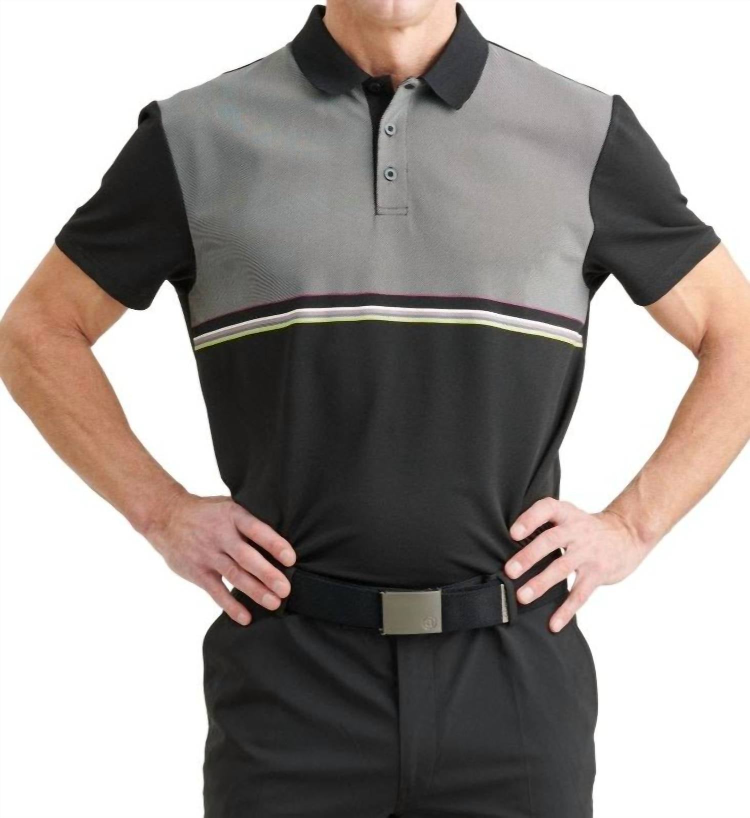 

Мужское поло Burnham черного цвета Abacus Sportswear US