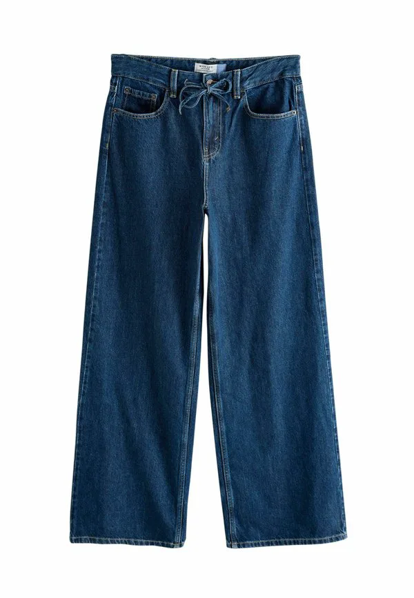 Укороченный крой, широкие штанины Next, Rinse Denim