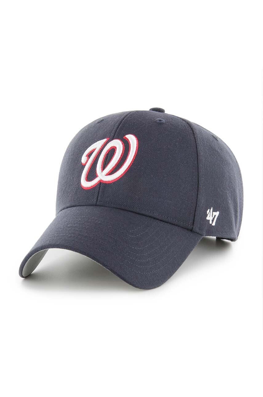 

Хлопковая бейсболка 47 бренда MLB Washington Nationals 47 Brand, темно-синий