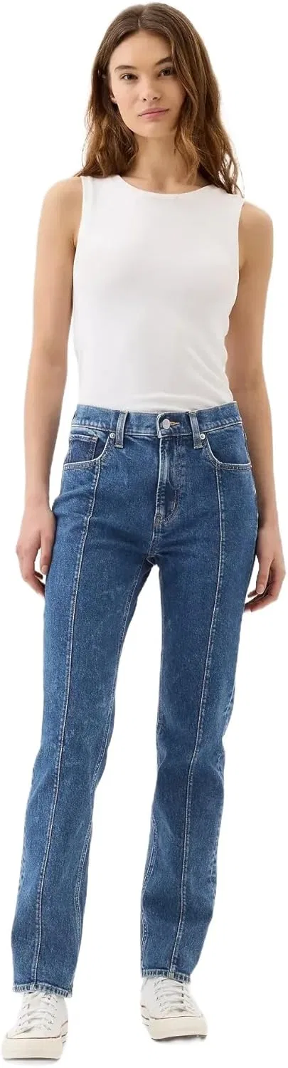 Джинсы прямого кроя GAP Dark Wash Inkberry