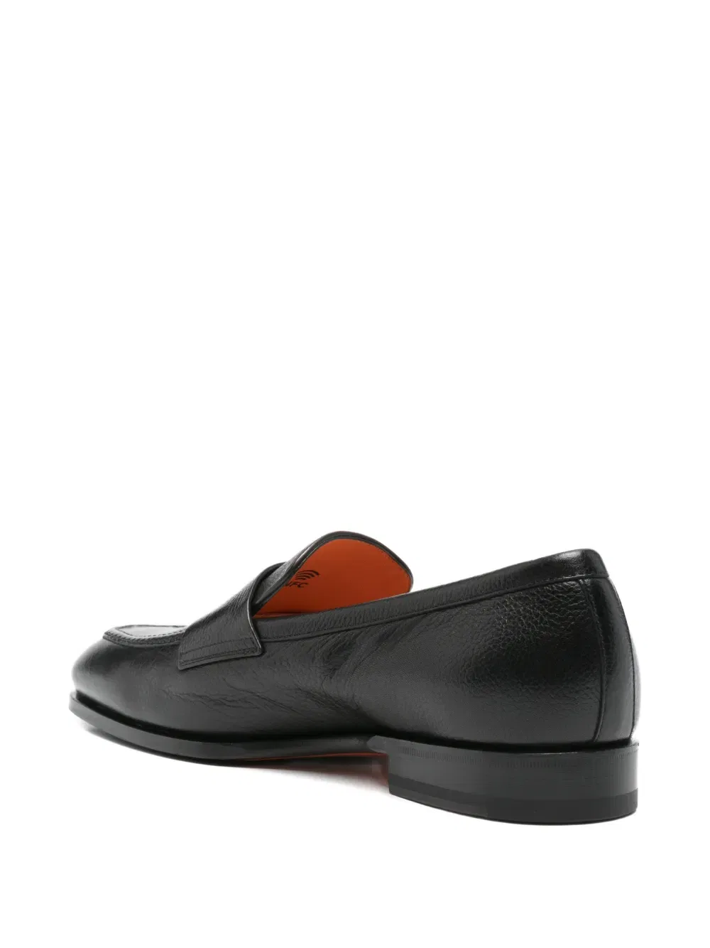 Лоферы Adrian из зернистой кожи Santoni, черный — фото 3