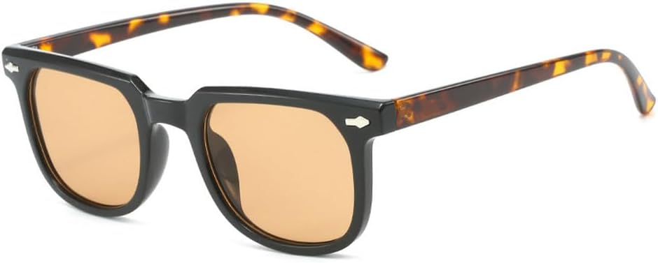 

Мужские солнцезащитные очки Rivets, модные градиентные очки с защитой от УФ-излучения UV400, женские солнцезащитные очки в стиле ретро с панк-принтом и леопардовым рисунком TKKTLLT, Black Champagne