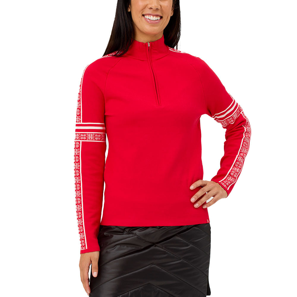 

Свитер с молнией 1/4 Crimson Klover Glacial (женский), Racing Red