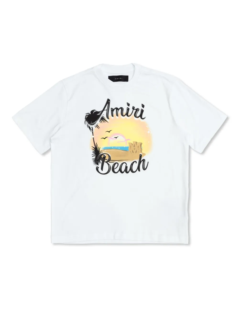 

Футболка с графичным принтом AMIRI KIDS, белый